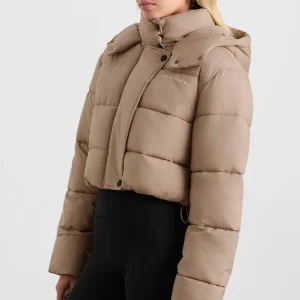 Fashion Aje ATHLETICA Cropped Hooded Puffer Jacket 764 Dune