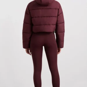Store Aje ATHLETICA Cropped Hooded Puffer Jacket 764 Burgundy