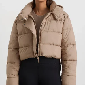 Fashion Aje ATHLETICA Cropped Hooded Puffer Jacket 764 Dune