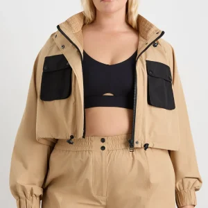 Fashion Aje ATHLETICA Cropped Jacket 780 Natural Tan