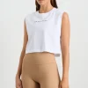 New Aje ATHLETICA Cropped Jersey Tank 147 White