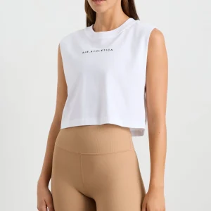 New Aje ATHLETICA Cropped Jersey Tank 147 White