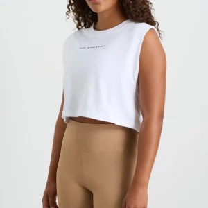 New Aje ATHLETICA Cropped Jersey Tank 147 White