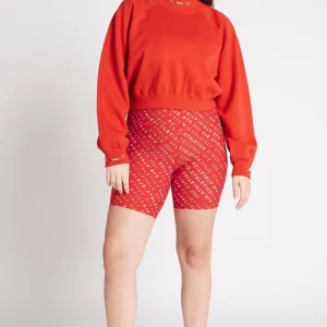 New Aje ATHLETICA Cropped Knit Funnel Neck Jumper 408 Garnet Red