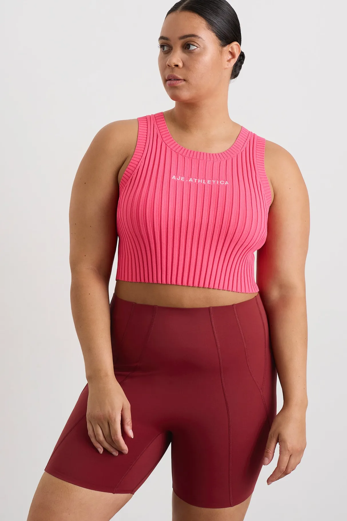 cropped_knitted_logo_tank__14-1.webp Flash Sale Aje ATHLETICA Cropped Knitted Logo Tank 135 Rouge Pink