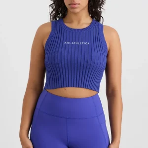 Best Aje ATHLETICA Cropped Knitted Logo Tank 135 Electric Blue