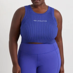 Best Aje ATHLETICA Cropped Knitted Logo Tank 135 Electric Blue