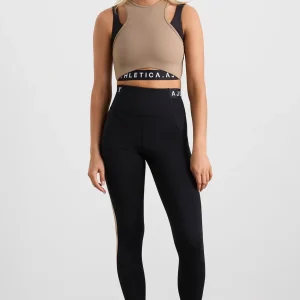 Best Sale Aje ATHLETICA Cropped Layered Sport Tank 159 Dune/Black