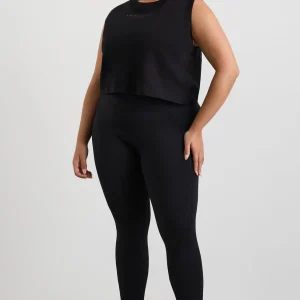 Best Sale Aje ATHLETICA Cropped Logo Mesh Boxy Tank 146 Black