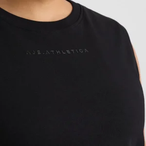 Best Sale Aje ATHLETICA Cropped Logo Mesh Boxy Tank 146 Black
