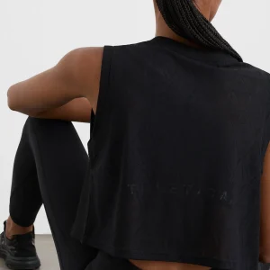 Best Sale Aje ATHLETICA Cropped Logo Mesh Boxy Tank 146 Black