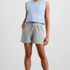 Hot Aje ATHLETICA Cropped Logo Tank 106 Steel Blue