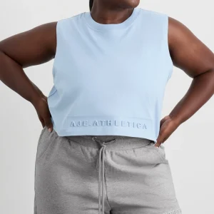 Hot Aje ATHLETICA Cropped Logo Tank 106 Steel Blue