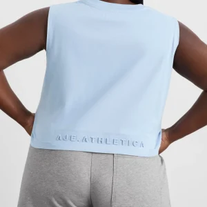 Hot Aje ATHLETICA Cropped Logo Tank 106 Steel Blue