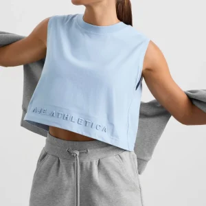 Hot Aje ATHLETICA Cropped Logo Tank 106 Steel Blue