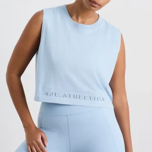 Hot Aje ATHLETICA Cropped Logo Tank 106 Steel Blue