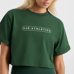 Cheap Aje ATHLETICA Cropped Logo Tee 105 Pine Green
