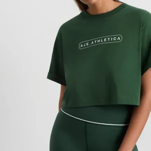 Cheap Aje ATHLETICA Cropped Logo Tee 105 Pine Green