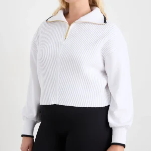 Outlet Aje ATHLETICA Cropped Ottoman Knit 414 White