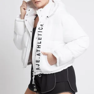 Best Sale Aje ATHLETICA Cropped Puffer Jacket 001 White