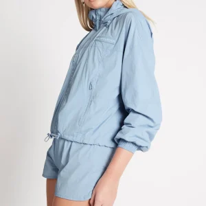 Cheap Aje ATHLETICA Cropped Signature Badge Logo Spray Jacket 708 Steel Blue