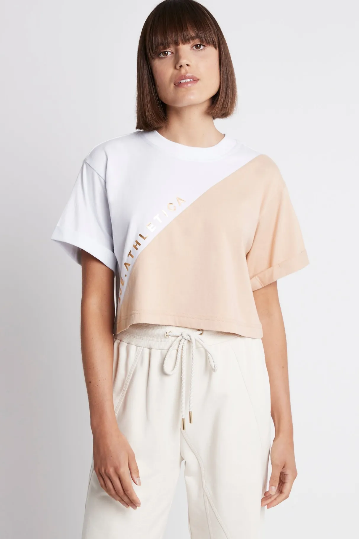 cropped_signature_logo_tshirt__0.webp Cheap Aje ATHLETICA Cropped Signature Logo T-Shirt 105 White/Sand