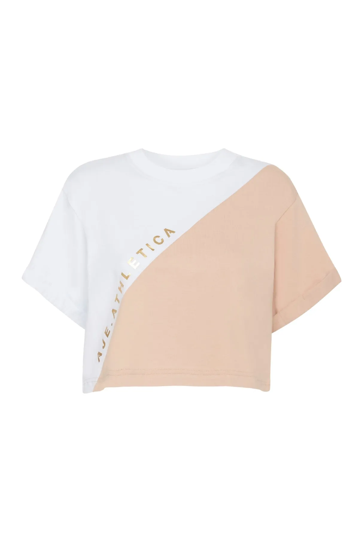 cropped_signature_logo_tshirt__1.webp Cheap Aje ATHLETICA Cropped Signature Logo T-Shirt 105 White/Sand