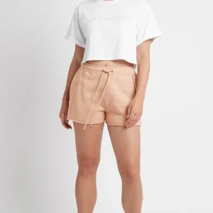 New Aje ATHLETICA Cropped Signature Logo T-Shirt 104 White/Sand