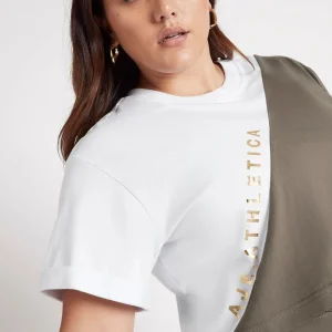 Best Sale Aje ATHLETICA Cropped Signature Logo T-Shirt 105 White/Forest Green