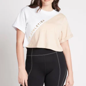 Cheap Aje ATHLETICA Cropped Signature Logo T-Shirt 105 White/Sand
