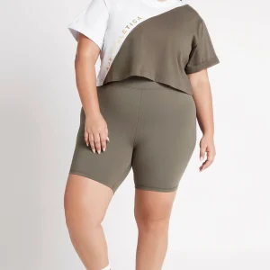 Best Sale Aje ATHLETICA Cropped Signature Logo T-Shirt 105 White/Forest Green