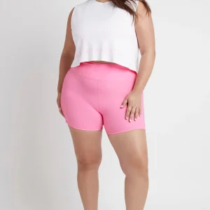 New Aje ATHLETICA Cropped Split Back Tank 112 White/Dahlia Pink