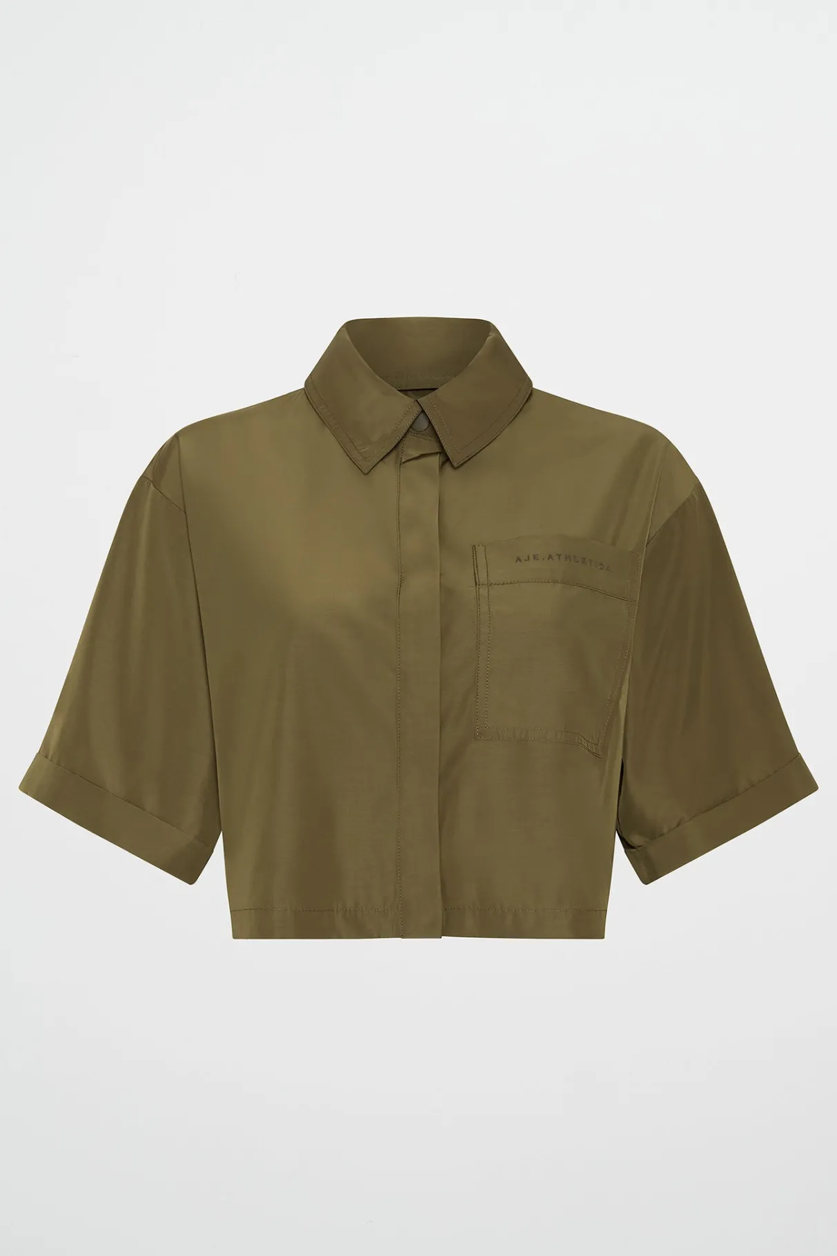 cropped_spray_shirt__1.webp Flash Sale Aje ATHLETICA Cropped Spray Shirt 441 Deep Khaki