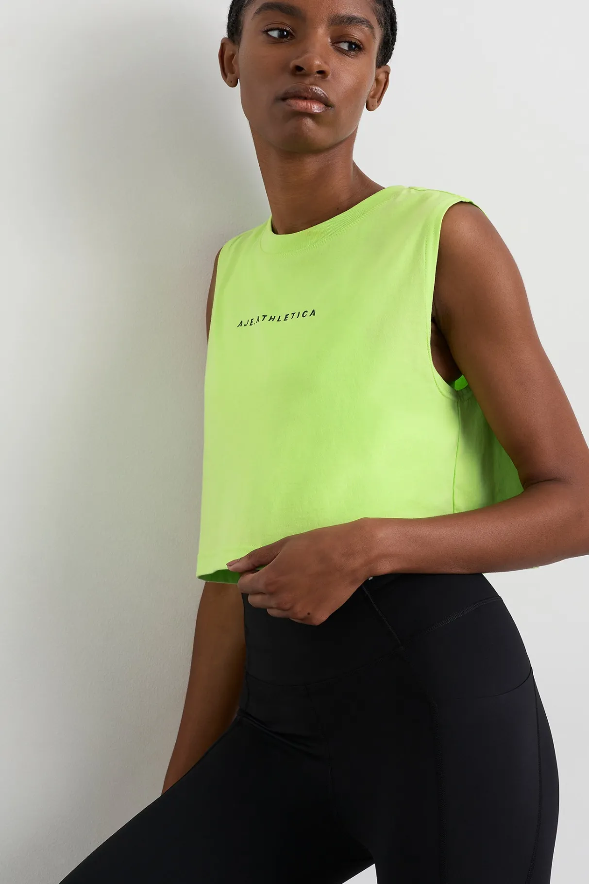 cropped_tank__4-1.webp Hot Aje ATHLETICA Cropped Tank 106 Lime Green