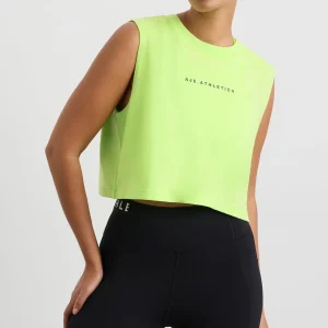 Hot Aje ATHLETICA Cropped Tank 106 Lime Green