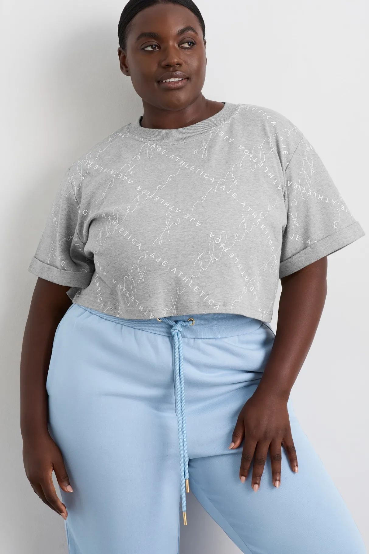 cropped_tee__10-2.webp Discount Aje ATHLETICA Cropped Tee 105 Grey Marle