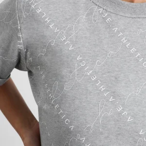 Discount Aje ATHLETICA Cropped Tee 105 Grey Marle