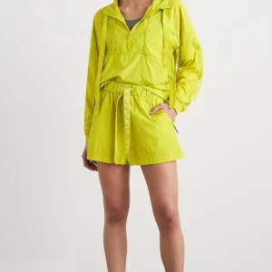 Sale Aje ATHLETICA Cropped Windbreaker Jacket 702 Citrus Yellow/Wht