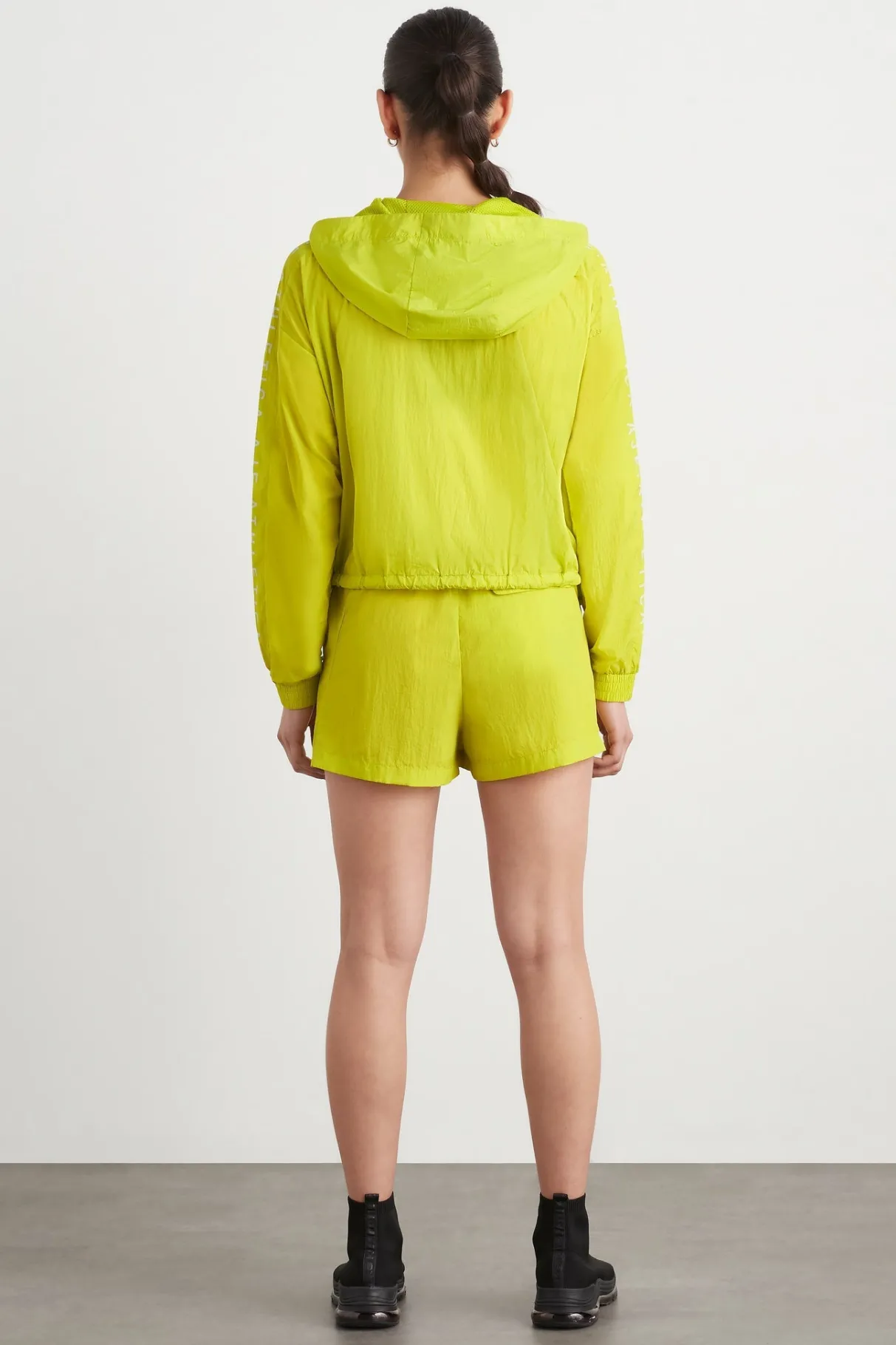 cropped_windbreaker_jacket__4.webp Sale Aje ATHLETICA Cropped Windbreaker Jacket 702 Citrus Yellow/Wht