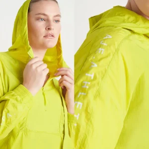 Sale Aje ATHLETICA Cropped Windbreaker Jacket 702 Citrus Yellow/Wht