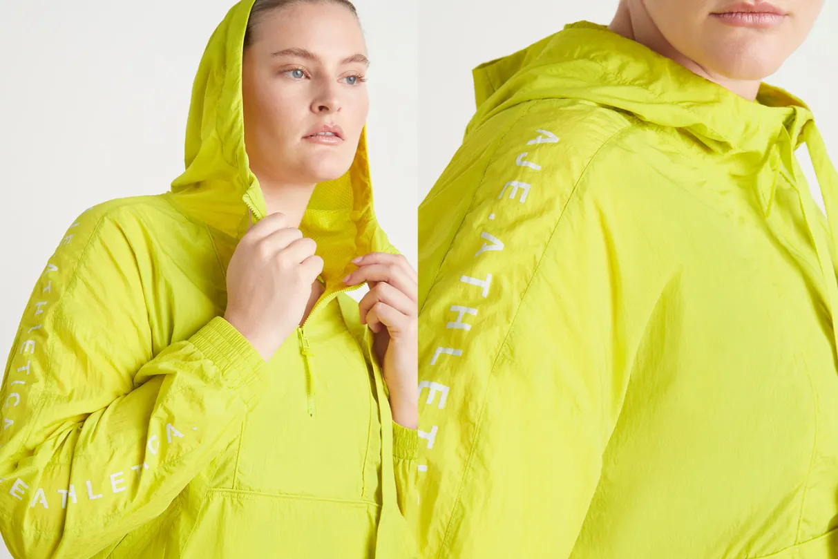 cropped_windbreaker_jacket__9.webp Sale Aje ATHLETICA Cropped Windbreaker Jacket 702 Citrus Yellow/Wht