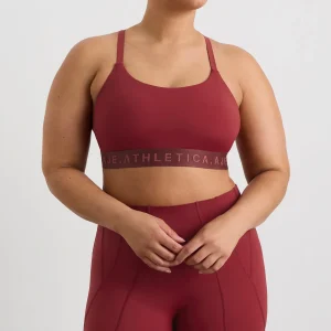 Clearance Aje ATHLETICA Cross Back Bra 359 Plum Red