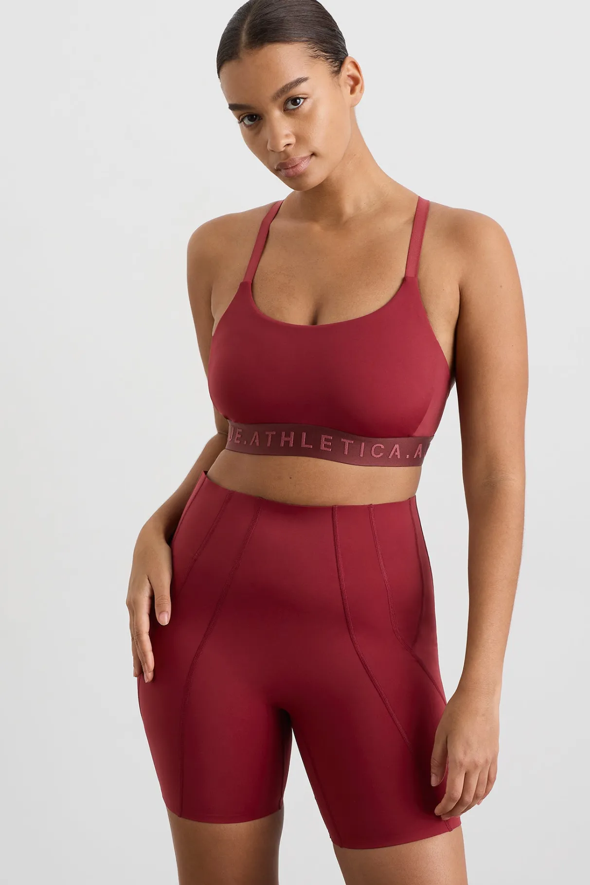 cross_back_bra__6.webp Clearance Aje ATHLETICA Cross Back Bra 359 Plum Red