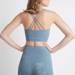 Shop Aje ATHLETICA Cross Back Crop Top 312 Storm Blue