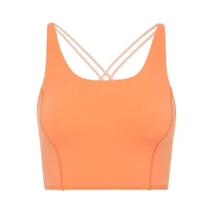 Best Sale Aje ATHLETICA Cross Back Crop Top 312 Tangerine Orange