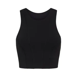 Hot Aje ATHLETICA Cross Back Crop Top 316 Black