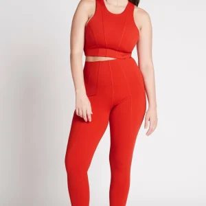 Cheap Aje ATHLETICA Cross Back Crop Top 316 Garnet Red