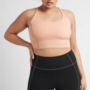 Best Sale Aje ATHLETICA Cross Back Crop Top 301 Sunset Pink