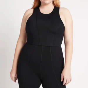 Hot Aje ATHLETICA Cross Back Crop Top 316 Black