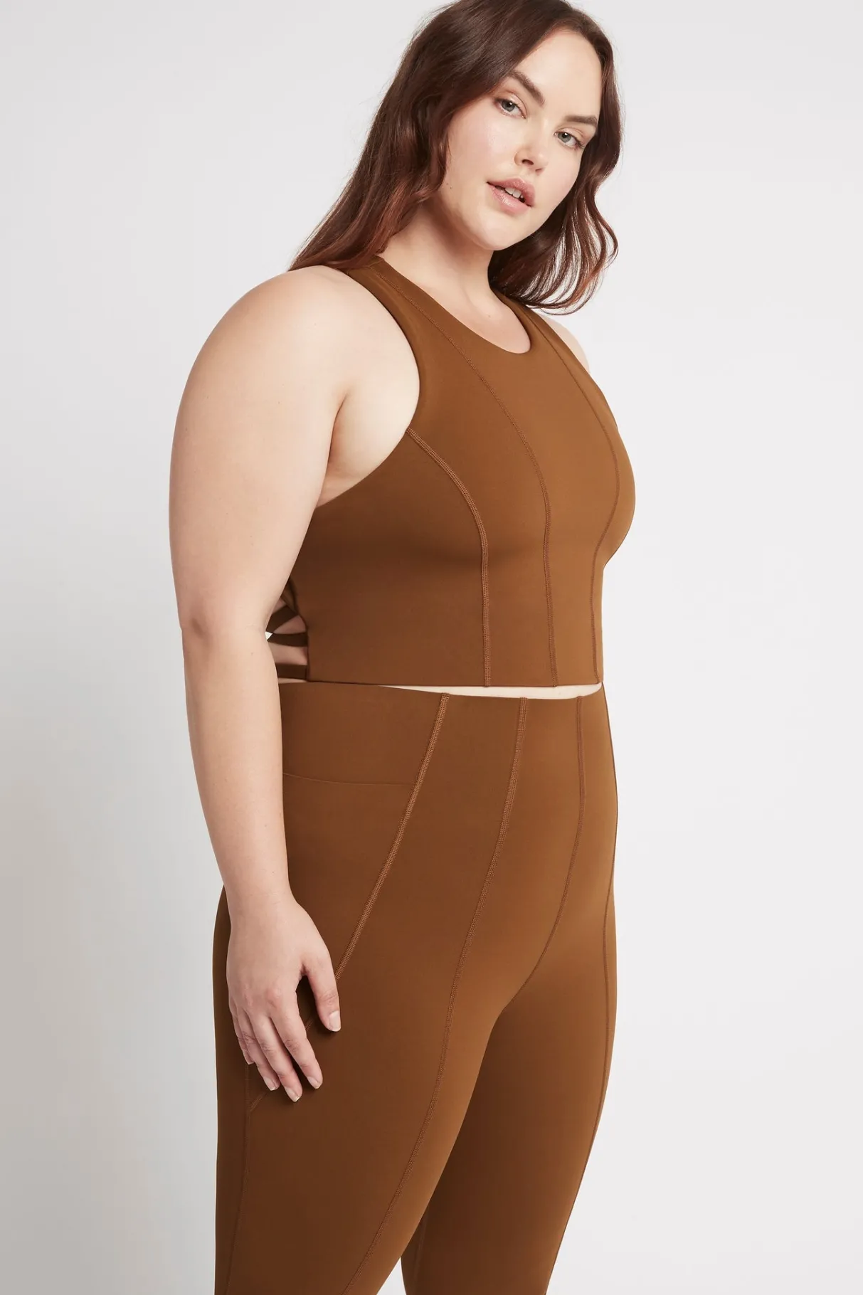 cross_back_crop_top__11-8.webp Shop Aje ATHLETICA Cross Back Crop Top 316 Coffee/Gold
